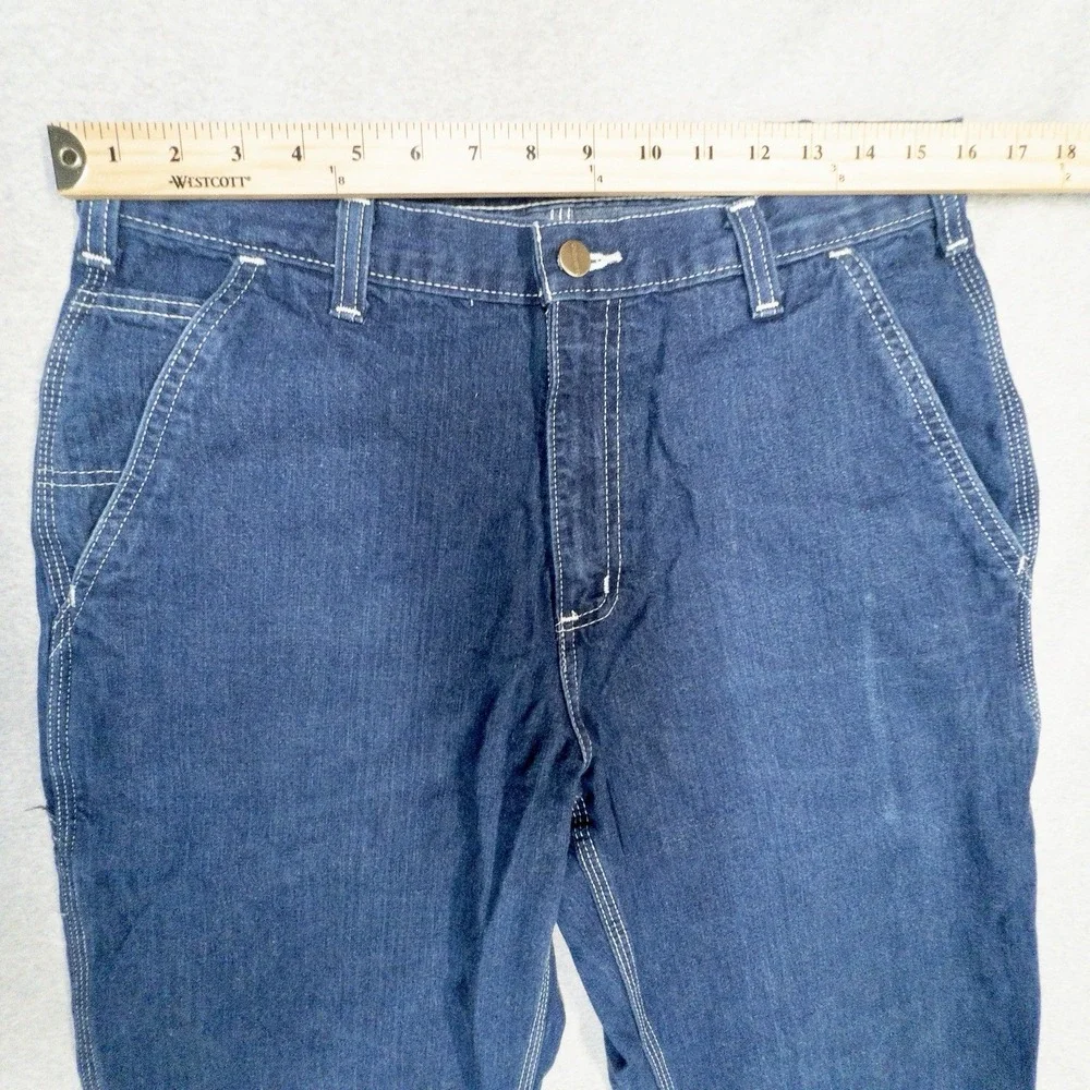 Carhartt 382-83 Denim Carpenter Pants‎ 32x32 Triple Stitched Dungaree Workwear